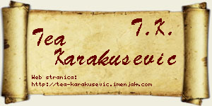Tea Karakušević vizit kartica